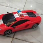 3D Light-Up Police Car Toy for Kids - Red