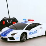 3D Light-Up Police Car Toy for Kids - White